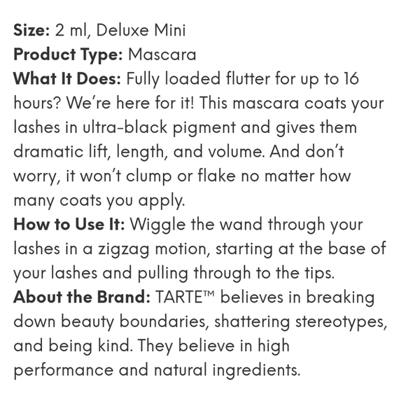 πβπ¨ Tarte Big Ego Black Mascara - Picture 2 of 3